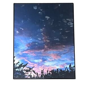 Chris Carr Photography Art Pink Sunset Print Mounted on wood 7.75" x 10"